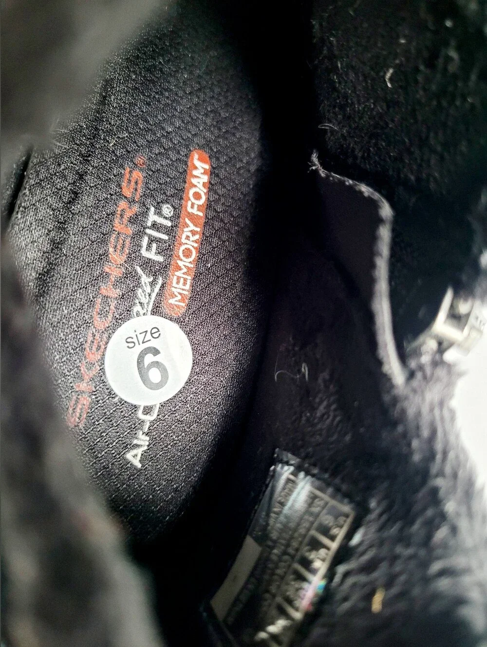Skechers black suede